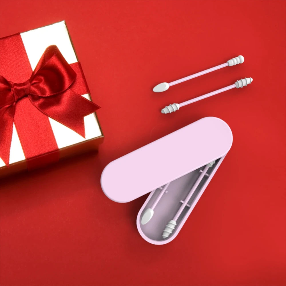 Coton-Tige Réutilisable en Silicone – Alternative Zéro Déchet - couleur vert , gris , rose , bleu