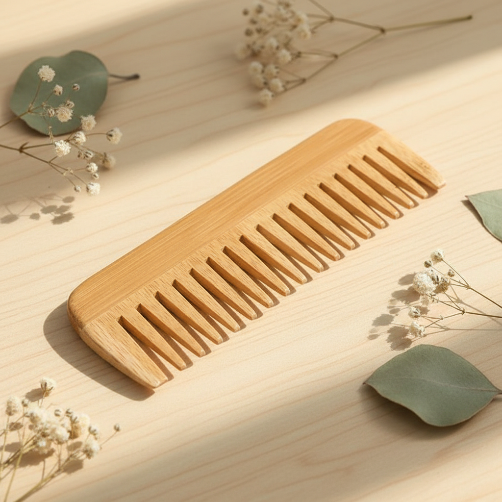 Peigne en Bois Naturel – Soin Doux et Écologique pour Vos Cheveux