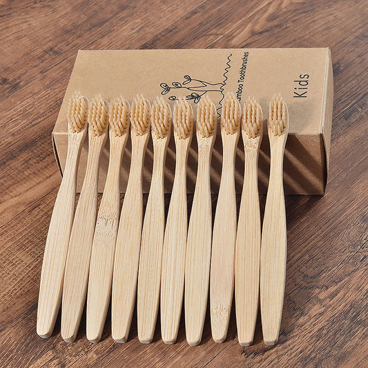 Brosse à Dents Écologique Bambou Pour enfant  - lots de 10