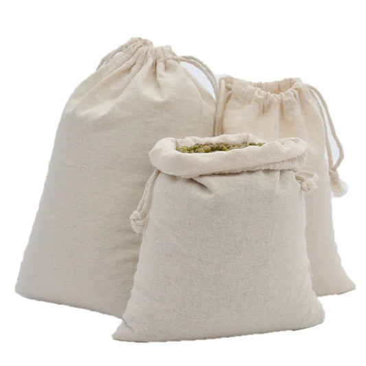 Lot de 10 Sacs à Vrac Coton Bio – 10x15cm
