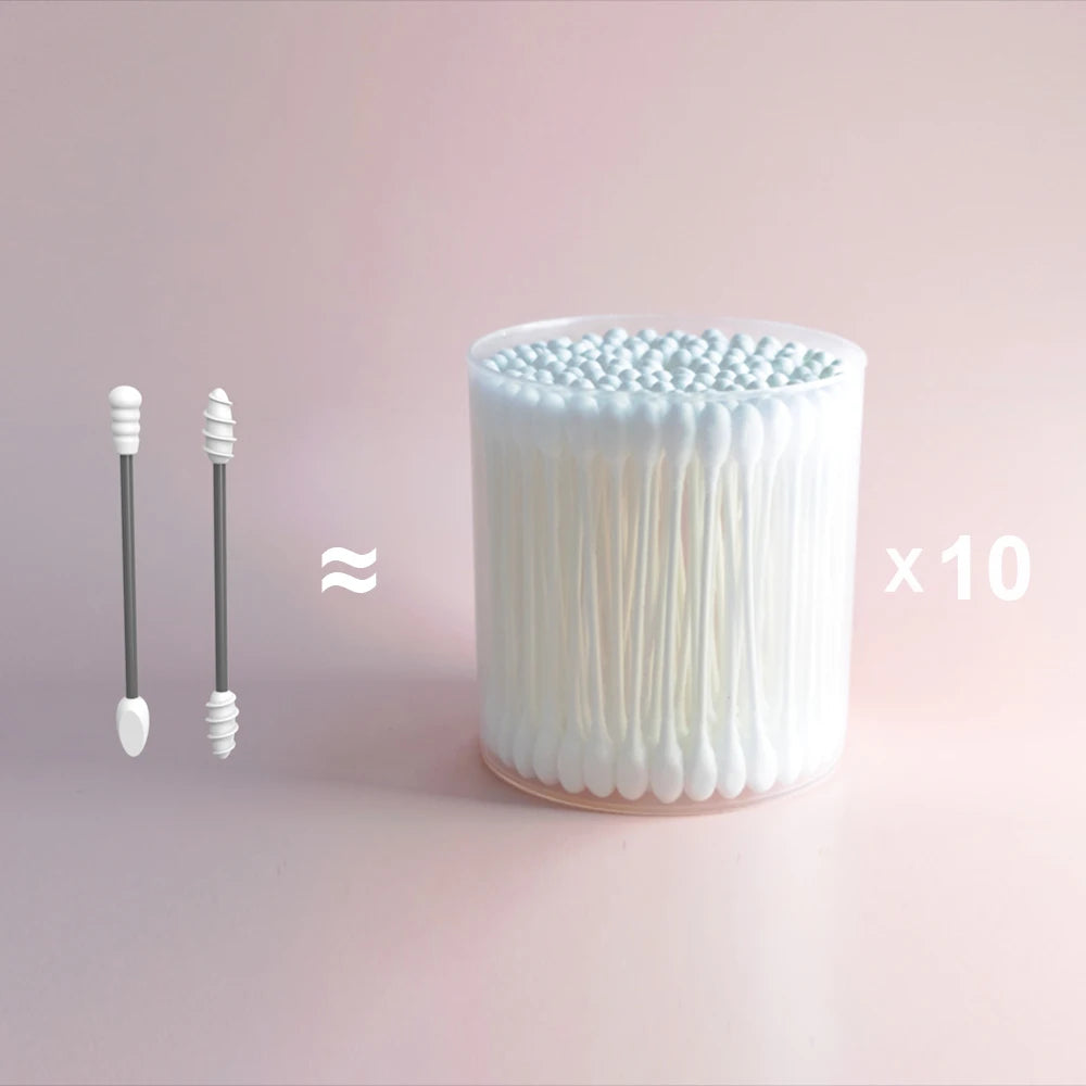 Coton-Tige Réutilisable en Silicone – Alternative Zéro Déchet - couleur noir
