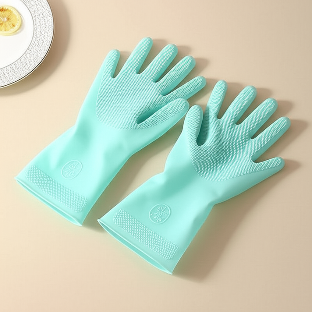 Gants de Vaisselle Réutilisables en Silicone – Antidérapants