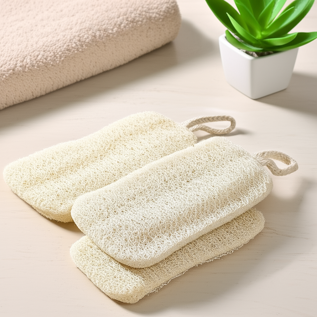 Éponge Naturelle en Luffa - 100% Végétale et Compostable - 3 pcs