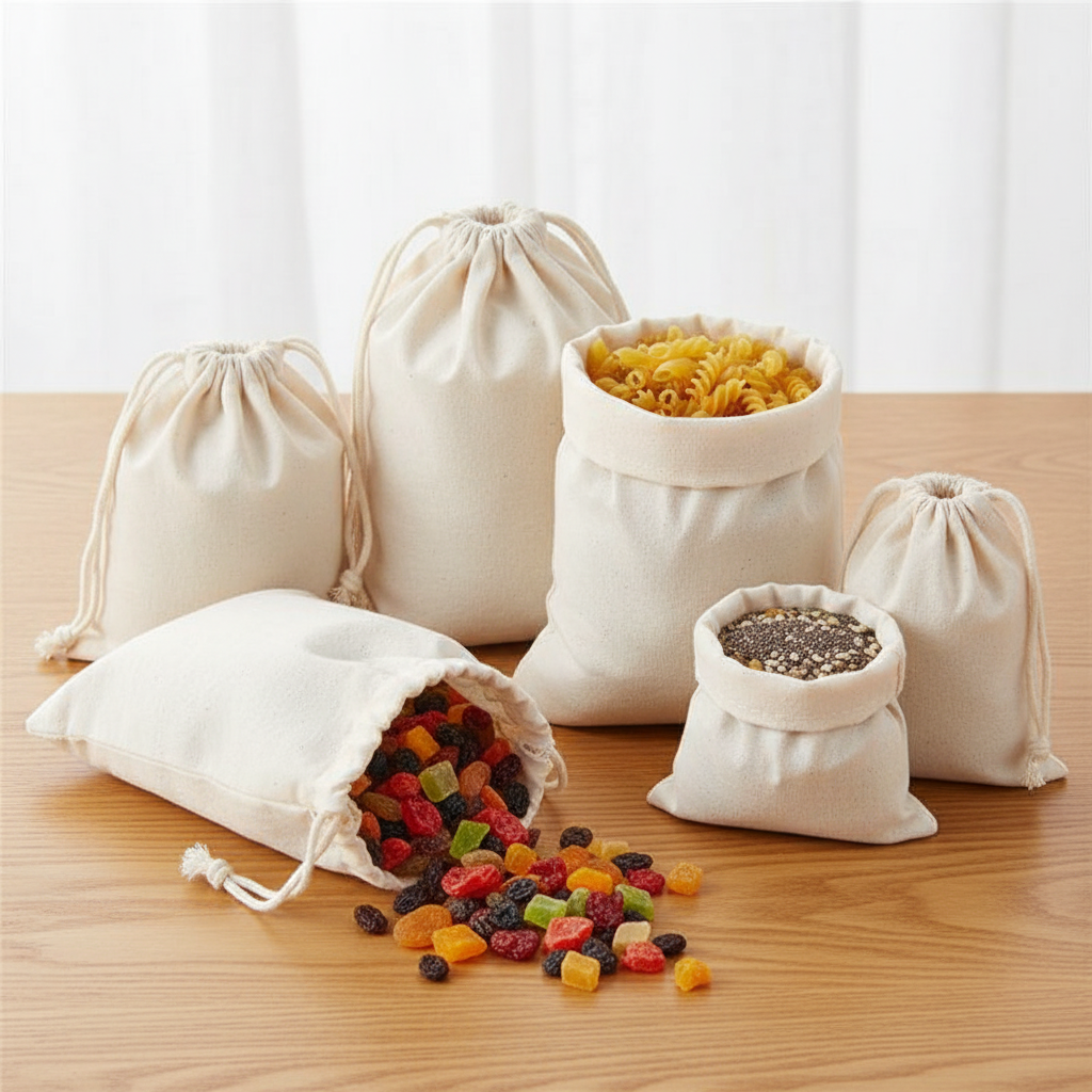 Lot de 10 Sacs à Vrac Coton Bio – 10x15cm