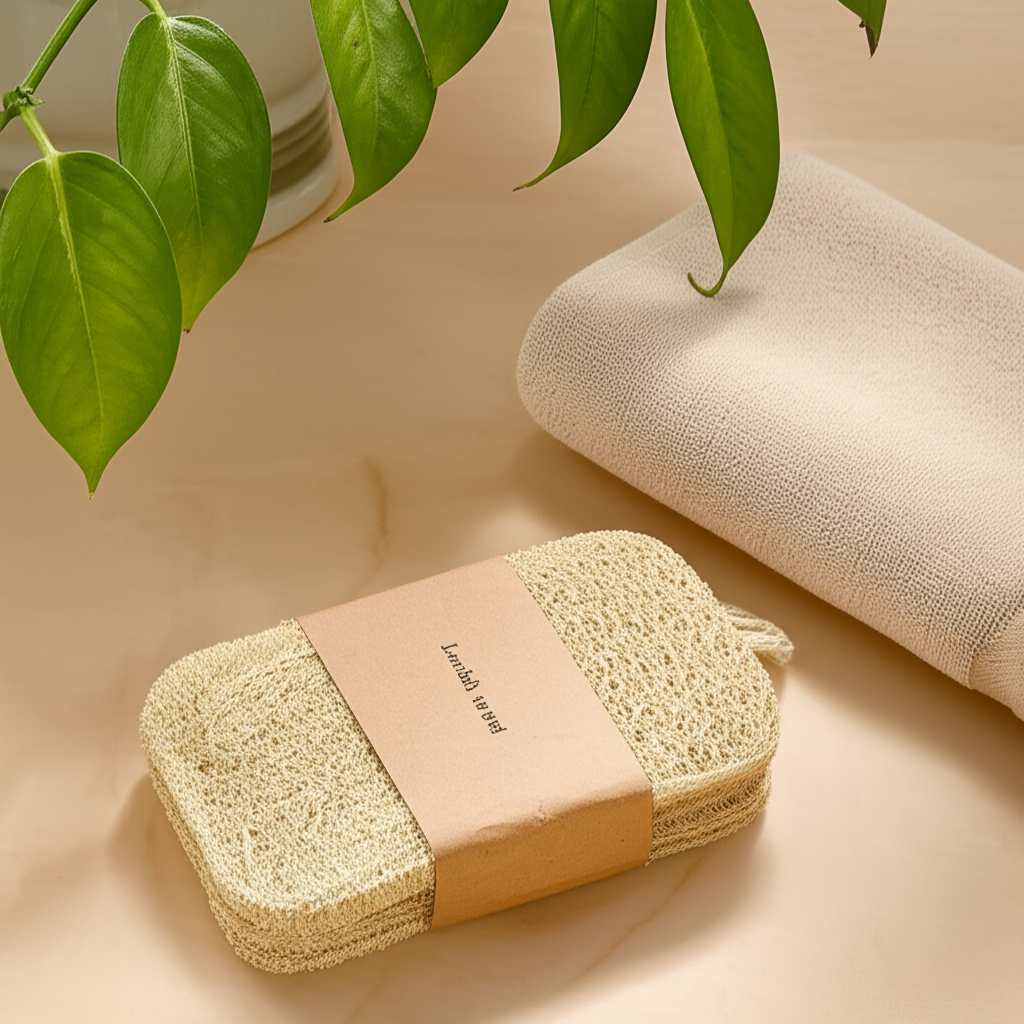 Éponge Naturelle en Luffa - 100% Végétale et Compostable - 3 pcs