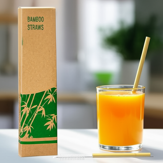 Pailles Réutilisables en Bambou – Set Écologique & Naturel